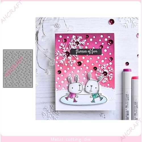 Snow spot Background Frames Metal Cutting Dies for DIY Scrapbooking Photo Album Decorative Embossing PaperCard Crafts Die2021