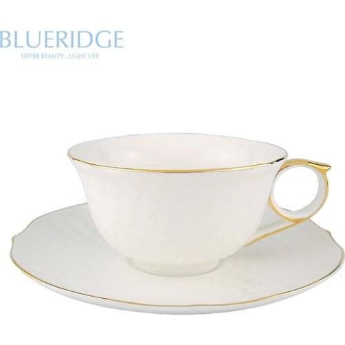 Simple Europe Nordic Relief Bone China Ceramic Coffeeware Coffee Cups Saucers Luxury Ceramic Mug Top-Grade Porcelain