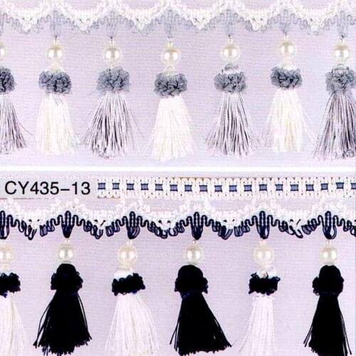 Quality sparkling crystal luxury diamond decoration wedding Curtain Beads tassels Rim patchwork Drapes Fringe Tassels For Sewing