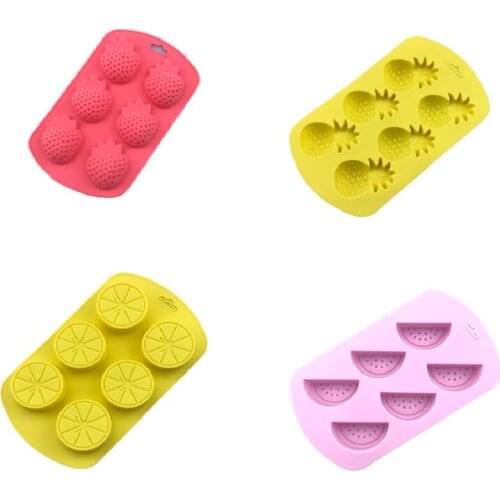 Strawberry Pineapple Lemon Watermelon silicone ice cube tray mold fondant tool candy Jelly Eco-Friendly