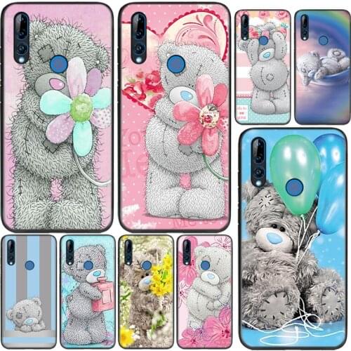 Silicone Cover Cute Teddy Bear For Huawei Honor 9 9X 9N 8S 8C 8X 8A V9 8 7S 7A 7C Pro lite Prime Play 3E Phone Case