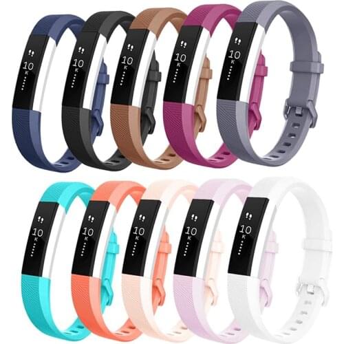 Replacement Watchband For Fitbit Alta HR Strap Band Silicone Correa Wristband Bracelet with Secure Metal Buckle for Men Women