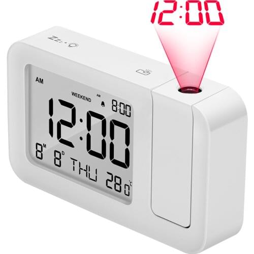 Led Digital Projection Bedroom Student Multi-function Alarm Clock Projector Multifunction Alarm Clock Unique Homedecor II50NZ