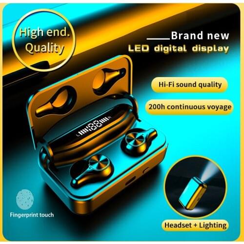 TWSearphone L11 Bluetooth 5.0 Earphones Wireless Headphones Touch Control LED Display Wireless Charging Sport Waterproof Headset