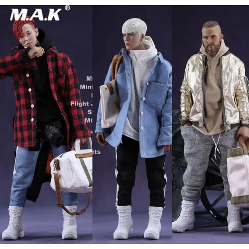 In Stock Fashion Clothes Set 1/6 MR.Zs Mini Closet MA-1 Flight Jacket Sets with Canvas Bucket Bag 3 Styles for 12'' Figure