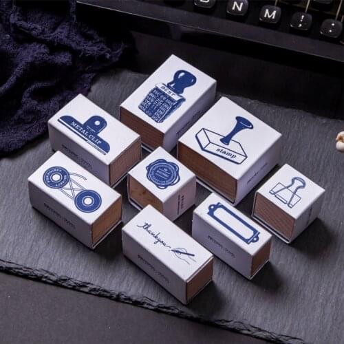 Vintage File Folder Clip Decoration Stamp Wooden Rubber Stamps For Scrapbooking Stationery DIY Craft Standard Stamp
