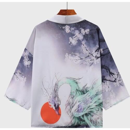 Dreastern Ukiyoe Japanese Kimono Jacket Harajuku Hip Hop Men Women Japan Streetwear Jacket Summer Thin Clothing Loose Kimon
