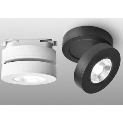 1pcs dimmable 10W AC85-260V COB LED Track lighting White shell factory price High-brightness Aluminum spot light