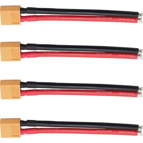 10Pcs /Lot XT60 male Connector in 12AWG Soft Silicone Wire Cable for RC Lipo Battery
