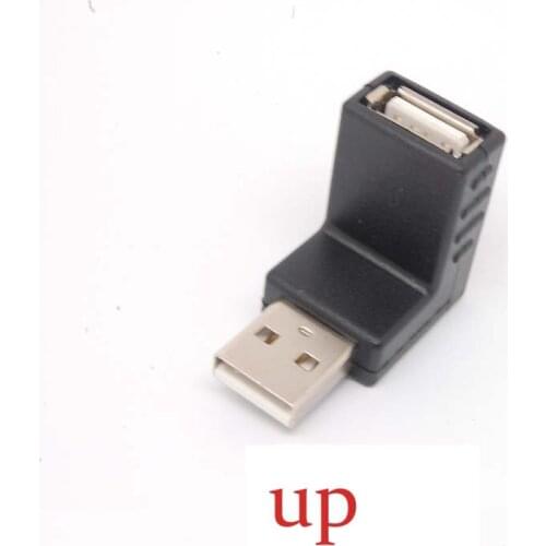 10pcs USB 2.0 A Male to Female Extension Cable 90 Degree Right Adapter Plug gm
