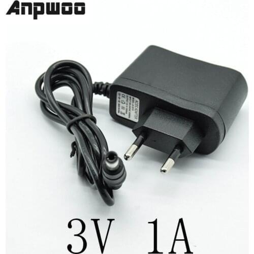 100V-240V Converter Adapter DC 3V/4.2V/5V/6V/9V/12V 1A/1000mA Power Supply Charger EU Plug 5.5mm * 2.5mm(2.1mm) AC to DC light