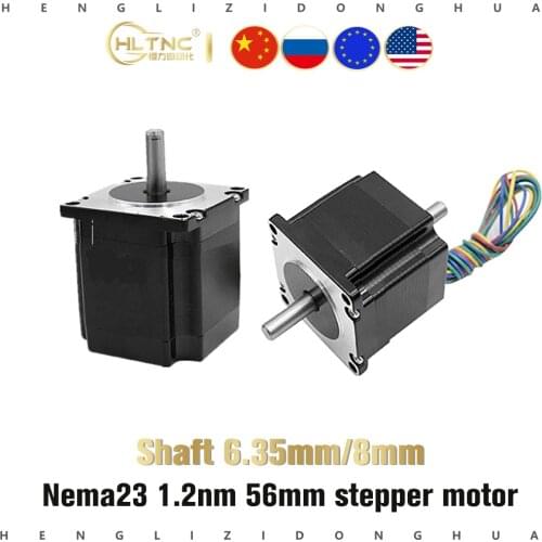 57x56 D 8mm 6.35mm NEMA23 4 Wire 3A 1.2N.m 180Oz-in NEMA 23 Stepping Stepper Motor for CNC Engraving Milling Machine 3D Printer