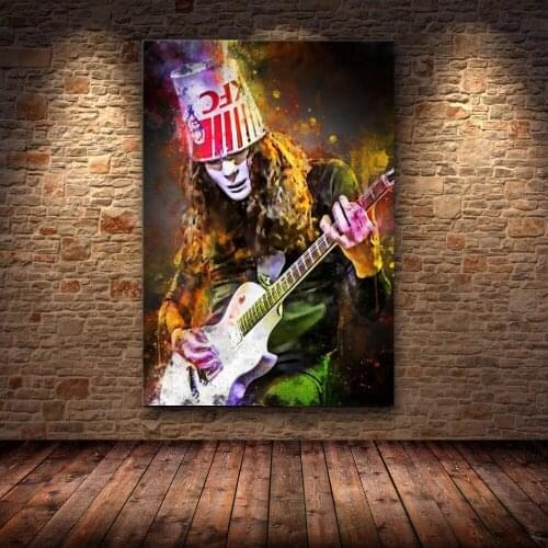 Abstract Singer Posters and Prints Rock and Roll Buckethead Dave Grohl Figure Wall Art Graffiti Pictures for Living Room Decor