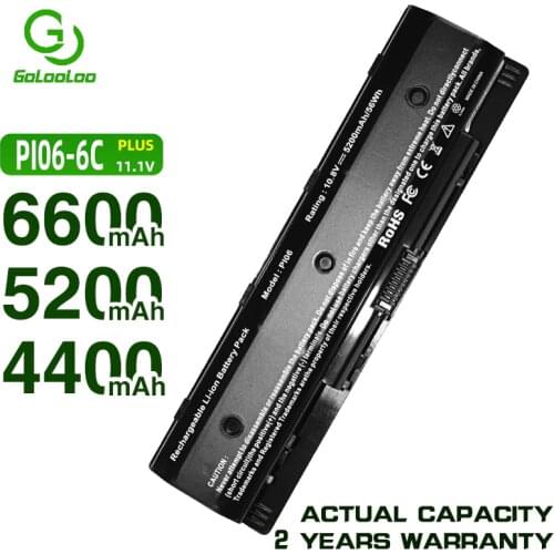Golooloo 6 cell Laptop Battery for HP PI06 P106 PI09 HSTNN-LB4N HSTNN-YB4N HSTNN-LB4O for HP Envy 14 15 17 HSTNN-UB4N 710416-001
