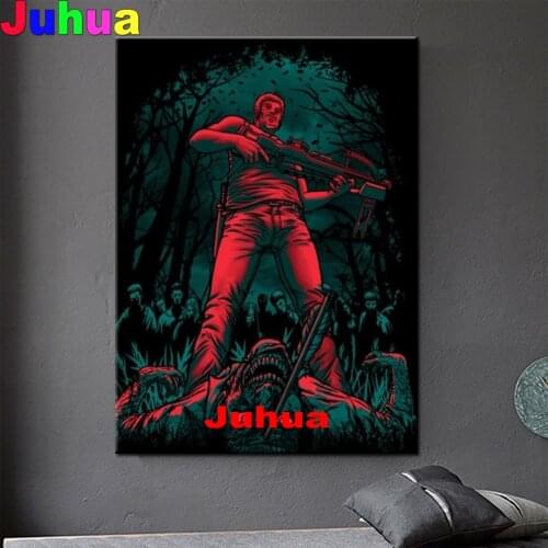 5D DIY Diamond Painting Full Square/Round Drill"Hunter"Diamond Embroidery Cross Stitch Black and White Art Finger Painting