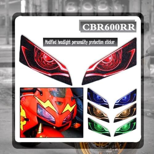 For HONDA CBR 600 RR 2003 F5 CBR600RR 2004 2005 2006 Motorcycle 3D Front Fairing Headlight Guard Sticker Head Light Protection