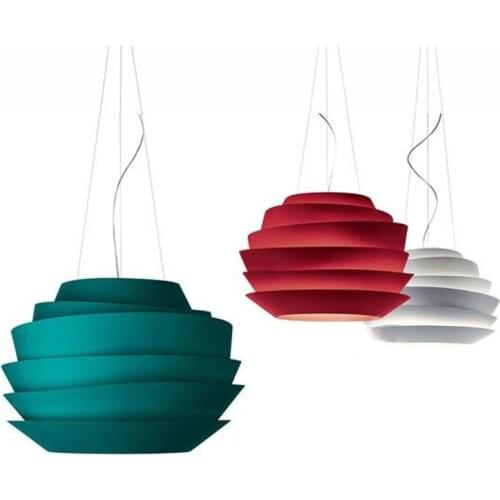 Fos carini Soleil Wave Pendant light Nordic LED Pendant Lights White metal pendant light art Home Decor bedroom hanging lights