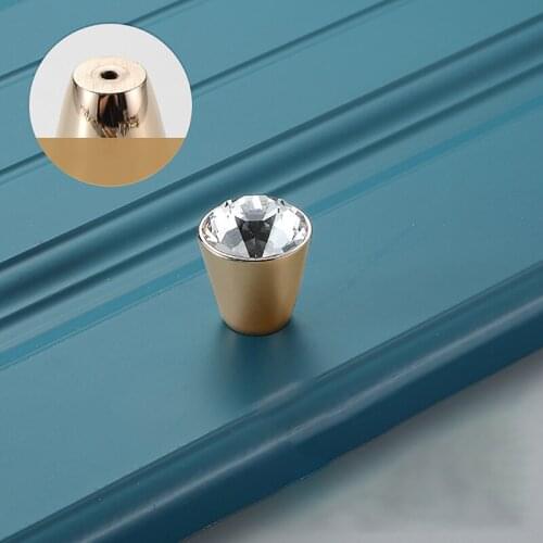 Golden Light Luxury Crystals Pulls Furniture Cabinet Door Crystal Garden Knobs Door Crystal Garden Pens Kitchen Wardrobe Handle