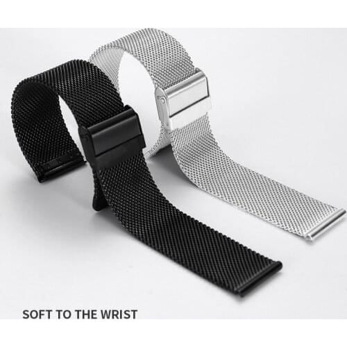 Milanese Watchband For Ticwatch 2 E C2 Stainless Steel Replacement Bracelet Band Strap For Nokia Withings Steel Hr Pebble 2 LG