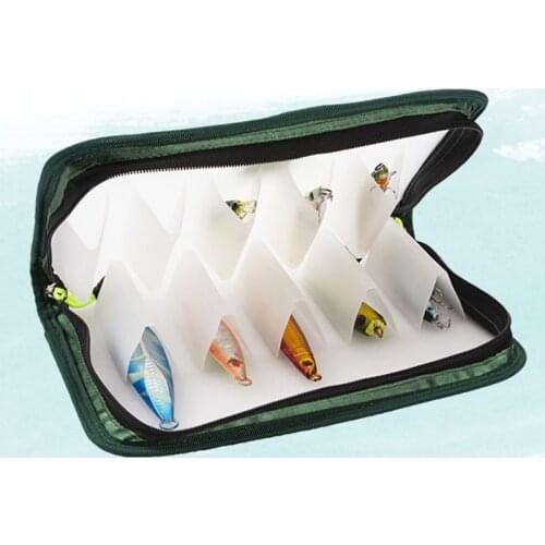 New 10 Grid Bait Lure Large Size Storage Box Zipper Bag Fishing Gear Tool Storage Bags Y51D