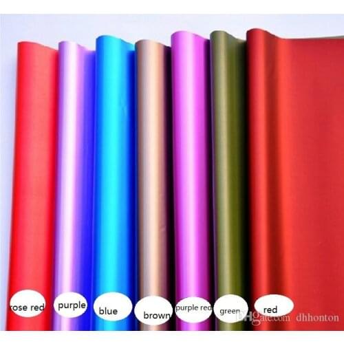 2019 christmas gift wrap 20 PCS one lot 60*60cm The new solid color platinum paper High-grade flowers wrapping paper free