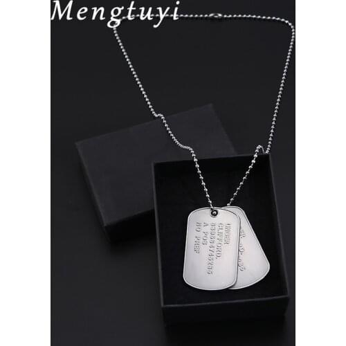 Game Death Stranding Necklace Military Army Tactical Engraving Name ID Tags Cards Pendant Bead Men Fashion Llaveros Jewelry Gift