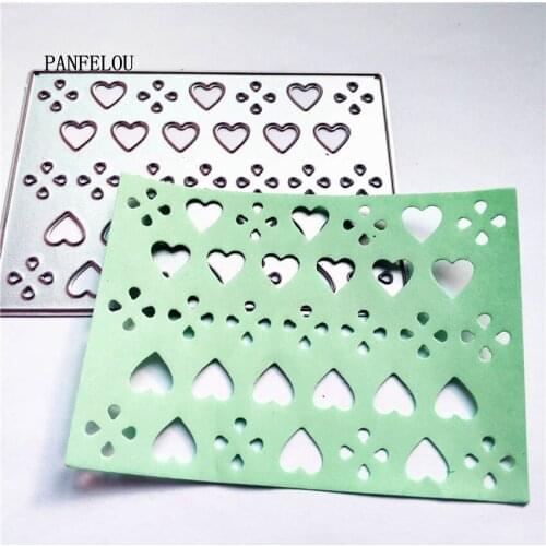 PANFELOU Heart-shaped panel metal craft paper die cutting dies Scrapbooking/DIY Easter wedding Embossing mould cards