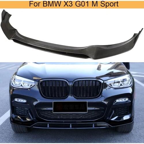 Carbon Fiber Car Front Bumper Lip Chin Splitters For BMW X3 G01 M Sport 2018 - 2020 Front Bumper Lip Spoiler Splitters Protector