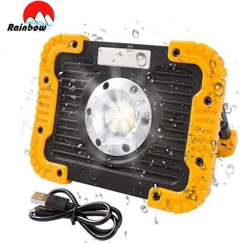 100W Portable Spotlight Led Work Ligh Tent Light Led Flashlight Use 18650 Rechargeable Floodlight for Outdoor Camping Lampe