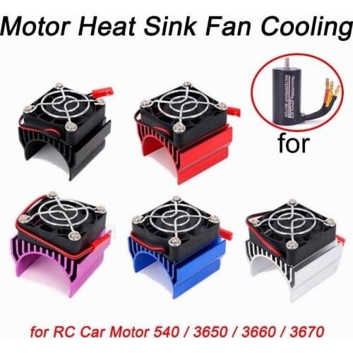 540 545 550 Motor Heatsink Heat Sink With Super 5V Fan Cooling Head Vent Top 5v JST For 1/10 RC Model Car HSP