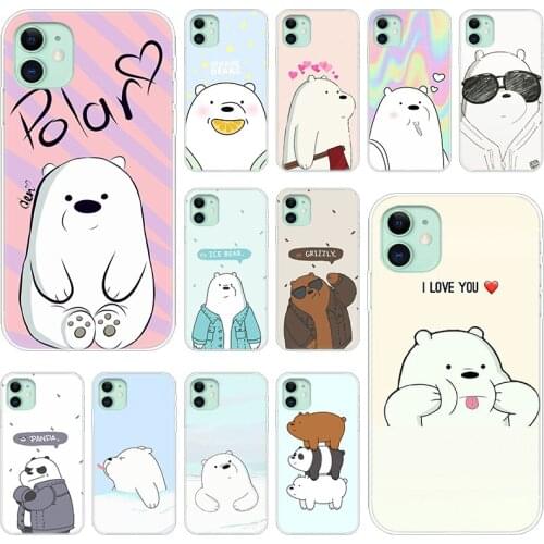 Funny Cartoon Bear Silicone Phone Case for Apple iPhone 12 Mini 11 Pro XS Max X XR 6 6S 7 8 Plus 5 5S SE 2020 luxury Soft Cover
