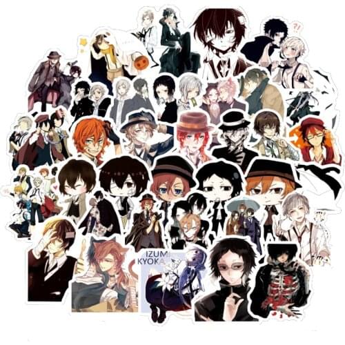 10/30/50pcs/Set Anime Bungo Stray Dogs Stickers Decal For Draw-bar frame Childrens Toys DIY Cars Knapsack Skate Computers Etc