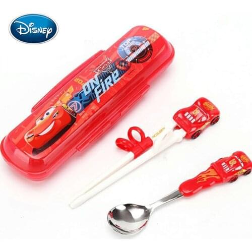 Disney Tableware Children Learn Chopsticks Baby Training Chopsticks Auxiliary Chopsticks Practice Chopsticks Spoon Set Spoon