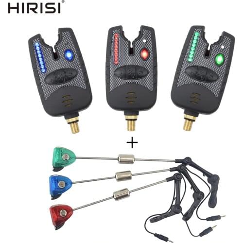 Hirisi Carp fishing bite alarm 8 LED with fishing swingers indicator for carp fishing