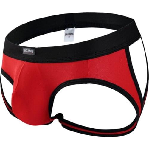 Male Briefs Mens Underwear Mens Open Butt Briefs Gay Erotic Underwear Transparent Breathable Mens Briefs Low Waist Underpants