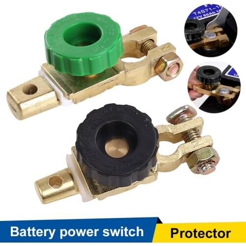 Universal Car Battery Switch Battery Terminal Link Switch Quick Cut-off Disconnect Protector RV Car Battery Power-off Switch