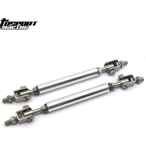 Universal Adjustable 75MM Front Bumper Lip Splitter Rod Strut Tie Bar Support