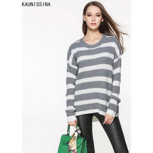 Knitted Women O-neck Sweater Pullovers Apring Autumn Basic Sweaters Pullover Female Plus Size Sweater Casual Knitwear S-3XLSize