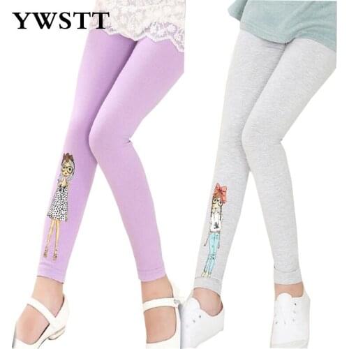 Ywstt 2017 Autumn Girls Leggings Cotton Pants For Girls Sport Leggings Girls Clothing 3-12years