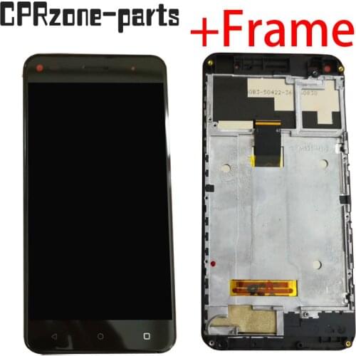5.0" Black with frame For FLY Cirrus 4 FS507 LCD display with touch screen digitizer sensor panel assembly free shipping