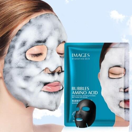 1pc Oxygen Bubble Sheet Mask Korean Cosmetic Moisturizing Bamboo Charcoal Black Face Mask Whitening Skin Care