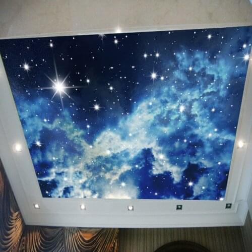 Beibehang parede para quarto em 3d large bedroom wall ceiling frescoed ceilings night sky night stars universe wallpaper mural