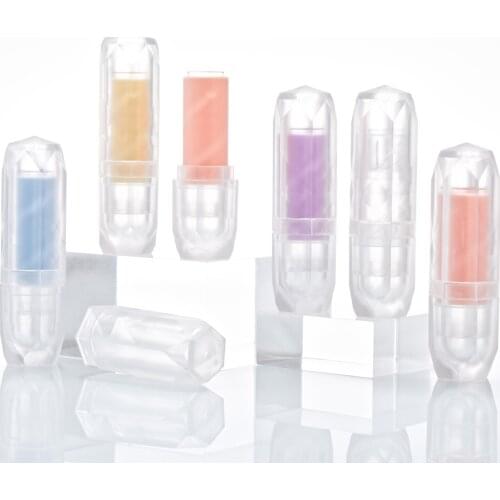 50pcs empty Lipstick tube DIY homemade translucent lip balm tubes diamond grinding bobbin empty tube 12.1mm lipgloss tubes