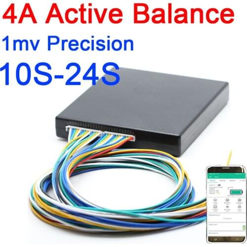 4A Active Balance 10S - 24S Li-on Lifepo4 LTO lithium battery Energy Transfer Balancer Bluetooth APP 13S 14S 16S 20S BMS 48V 60V