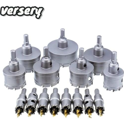 Free Shipping 12-200mm TCT Hole Saw Drill Bits Alloy Carbide Cobalt Steel Cutter Stainless Steel Plate Iron Metal Cutting Kit