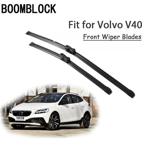 BOOMBLOCK 2PCS High Quality Front Windshield Wiper Blades For Volvo V40 2017 2016 2015 2014-2006 Accessories