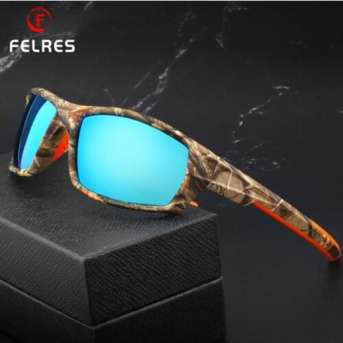 FELRES Men Polarized Sport Sunglasses Outdoor Driving Cycling Fishing UV400 Protection Glasses With Box 8621