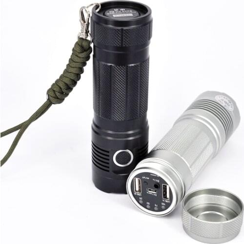 Cree L2/10W 18650 flashlight charging long-range outdoor waterproof USB charging treasure home