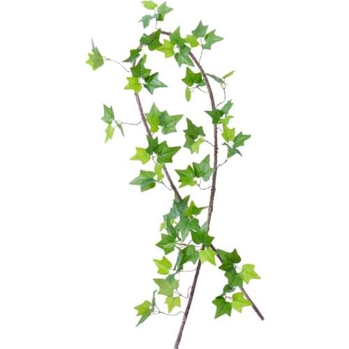 210cm Creeper Artificial Hanging Plants Silk Green Leaf Vine Ivy Rattan Tree Liana Branch Foliage Home Wedding Garden Decoration