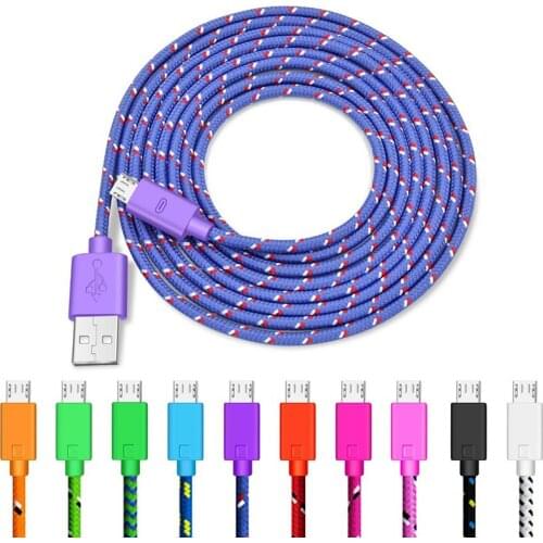 Micro USB Cable For Samsung S7 S6 S5 Xiaomi Note 5 4 Android Phone Microusb Fast Charging Data Sync Charger Cable Cord 1M/2M/3M